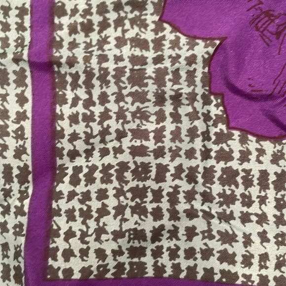 CHRISTIAN DIOR 100% silk square scarf greens/blues/purple/paisley/b+w+swirlydoos - Picture 4 of 15